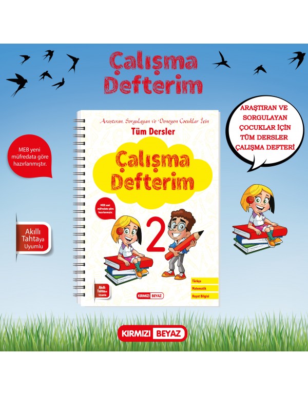 Kırmızı Beyaz 2.Sınıf Çalışma Defterim