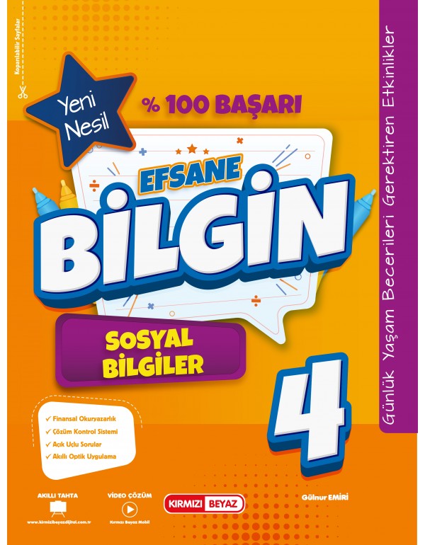 Kırmızı Beyaz Efsane Bilgin Sosyal Bİlgİler 4...